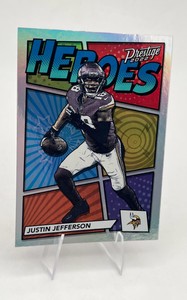 2022 Panini Prestige Football Heroes Holo Foil Justin Jefferson #H-10 Minnesota Vikings