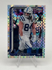 2025 Topps Chrome Tyler Warren #346 X-Fractor RC Rookie Card Indianapolis Colts