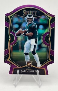 2020 Panini Select Purple Prizm Die-Cut SP #50 Jalen Hurts RC Rookie Card Philadelphia Eagles