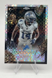 2025 Topps Chrome #F15-13 Amon-St. Brown X-Fractor Detroit Lions