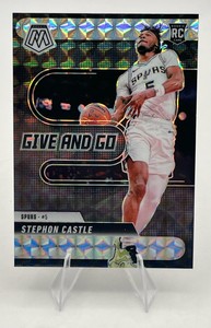2024-25 Panini Mosaic Give and Go #6 Stephon Castle RC Rookie Card San Antonio Spurs