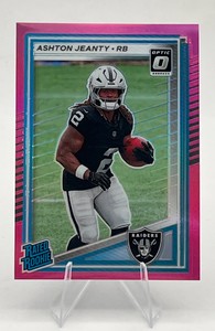 2025 Panini Donruss #305 Ashton Jeanty Optic Preview Pink RC Rookie Card Las Vegas Raiders