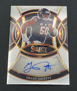 2025 Panini Select Grady Jarrett Autographed Football Card (#SP-GJT) Chicago Bears