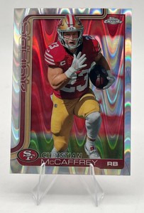 2025 Topps Chrome #263 Christian McCaffrey Red Wave Refractor