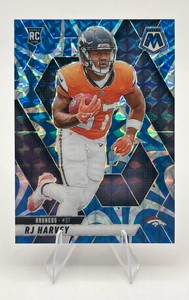 2025 Panini Mosaic #375 RJ Harvey Reactive Blue RC Rookie Card Denver Broncos