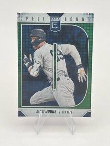 2026 Donruss Elite Baseball #16 Aaron Judge Spell Bound Green Disco Foil
