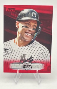 2025 Topps Stadium Club #139 Aaron Judge Red Foil Parallel Baseball Card