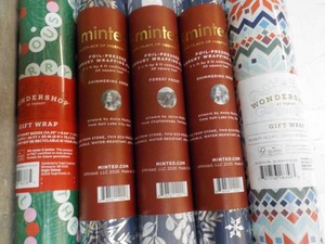 5 rolls Variety of Gift Wrapping Paper