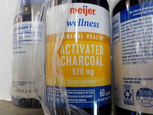 Case of Meijer Activated Charcoal Dietary Supplements past best date