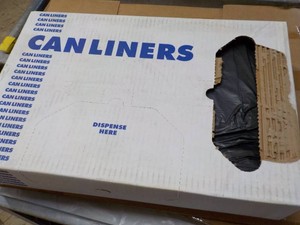 Case of Can Liners 200 Black 60 Gallon Size