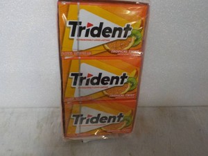 12 pack Trident 14 sticks each Tropical Twist Sugar Free Gum