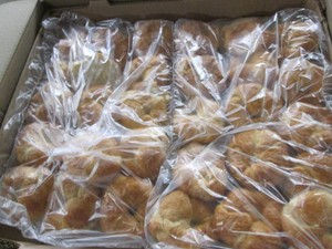 Case of 150 Croissants, have been kept frozen