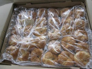 Case of 150 Croissants, have been kept frozen