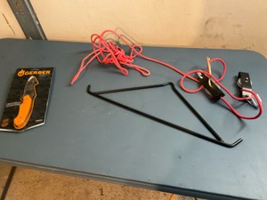 Hunting Knife and Deer Hanging Hoist