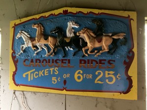 Carosel Rides Sign