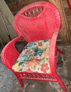 Red Wicker Chair
