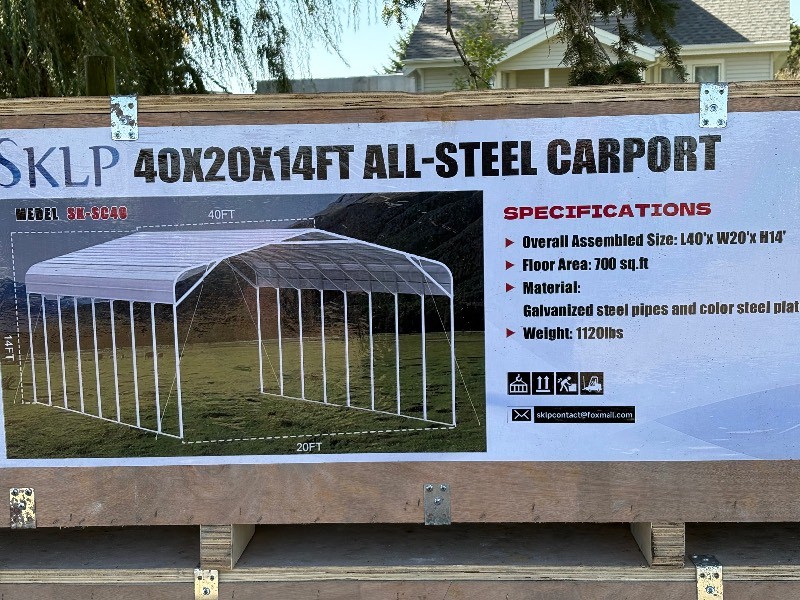 FUTURE 40x20x14 Ft All-Steel Carport (FT-SC40)