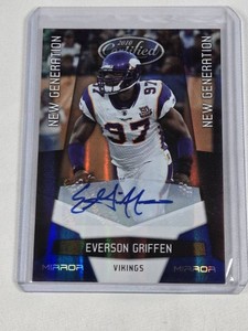 Everson Griffen 2010 Panini Certified Auto #211 and Numbered 3850 - Minnesota Vikings Football Card