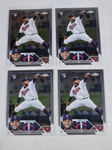 Lot of 4 Simeon Woods Richardson Rookie Baseball Cards Topps Chrome #173 - Minnesota Twins Baseball Cards