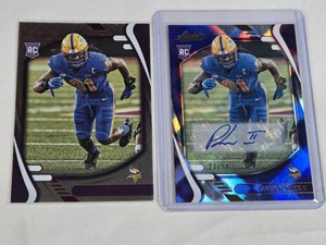 Lot of 2 Patrick Jones II Football Cards including Panini Absolute Rookie and Auto Numbered 2350 #152 - Minnesota Vikings Football Cards