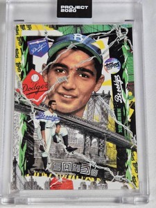 Sandy Koufax 1955 Topps #123 - Brooklyn Dodgers Baseball Card designed by Tyson Beck, Project 2020 Edition