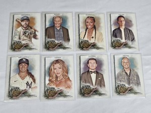 Lot of 8 Topps Allen & Ginter Non-Sports Cards Featuring Various Personalities including Martin Sheen, Tim Hause and Others