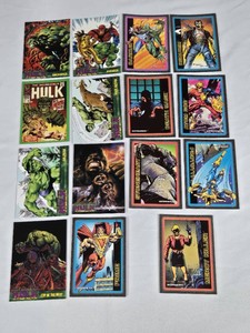 Lot of 15 Hulk and Ultraverse Trading Cards Including The Incredible Hulk, Darkur, and Prototype