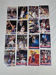 Lot of 16 Basketball Cards Featuring Charles Barkley, Patrick Ewing, Karl Malone, Isiah Thomas, Clyde Drexler, and More from SkyBox and Upper Deck