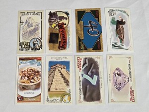 Lot of 8 Topps Allen & Ginter 2022 MINI Non-Sports Cards with International Delights, Worlds Tallest Mountains, The World of Wonder, Baseball Lexicon, and More