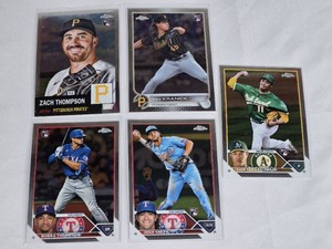 Lot of 5 Topps Chrome Baseball Rookie Cards with  Zach Thompson, Max Kranick, Bubba Thompson, Josh Smith, Shintaro Fujinami