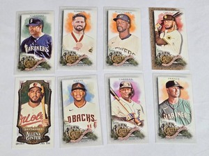 Lot of 8 MINI Baseball Cards Featuring Martinez, Torres, McCutchen, Tatis Jr., Santander, Marte, Cabrera, and France from Topps Allen & Ginter
