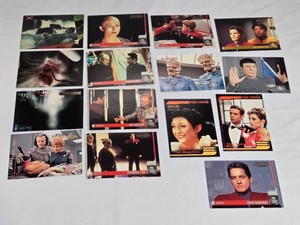 Lot of Star Trek and X-Files Trading Cards Featuring Characters and Episode Synopses
