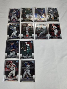 Lot of 12 Bowman Chrome MLB Rookie Cards Featuring Masataka Yoshida, Estuery Ruiz, Matt Mervis, and Other Players