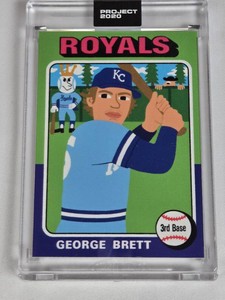 George Brett 1975 reimagined for Topps Project 2020 by Artist Keith Shore - Kansas City Royals Baseball Card Vintage