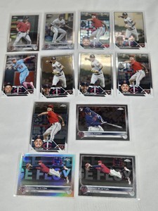 Lot of 12 Topps Chrome Minnesota Twins Baseball Cards Featuring Max Kepler, Alex Kirilloff, Joe Ryan, Carlos Correa, Royce Lewis, Byron Buxton, and Curtis Terry