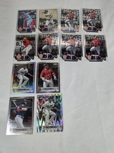 Lot of 12 Topps Chrome Minnesota Twins Baseball Cards Featuring Royce Lewis, Carlos Correa, and Joe Ryan including Refractors