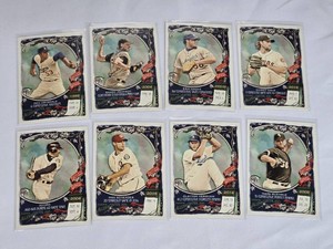 Lot of 8 Allen & Ginter Spotless Spans Baseball Cards Featuring Players Including Don Drysdale, Randy Johnson, Ichiro, Max Scherzer, Eric Gagne, Gerrit Cole, Clayton Kershaw, and Mark Buehrle