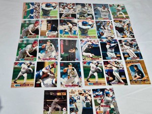 Lot of 27 baseball cards featuring key players such as Rickey Henderson, George Brett, Dennis Eckersley, and Nolan Ryan - 1994 Topps Stadium Club