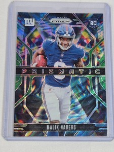Malik Nabers Rookie 2024 Panini Prizm Prizmatic #13 - New York Giants Football Card