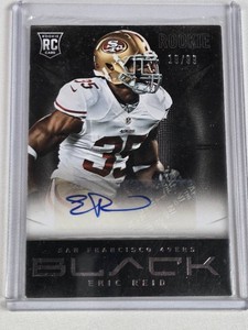 Eric Reid Rookie 2013 Panini Black Auto #139 and Numbered 1999 - San Francisco 49ers Football Card