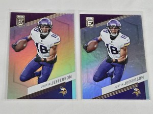 Lot of 2 Justin Jefferson Football Cards from Panini Elite Series featuring Minnesota Vikings, #62