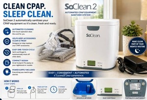 MSRP $400 SOCLEAN 2 AUTOMATED CPAP EQUIPMENT SANITIZER SYSTEM, CONVENIENT ONE-TOUCH OPERATION, HELPS KEEP CPAP ACCESSORIES CLEAN & FRESH, COMPACT COUNTERTOP DESIGN, POWER SUPPLY INCLUDED, EXCELLENT WORKING CONDITION