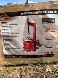 24-IN Semi Automatic Tire Changer (Shipping Crate Damaged)