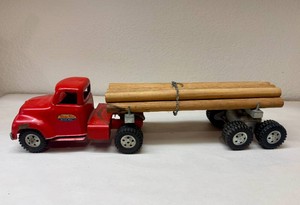 Vintage 1950's Tonka Logging Truck and Trailer