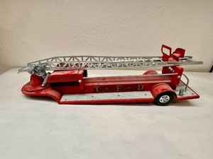 Vintage 1950s Tonka Fire Department Hydraulic Aerial Hook and Ladder