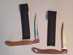 Two North American Fishing Club Fishing Knives wCases
