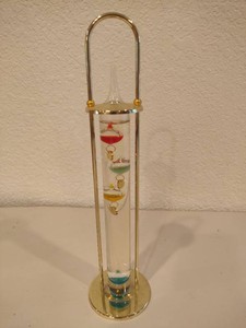Galileo Floating Thermometer wBrass Hanger
