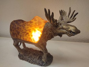 Moose Decorative Glass Table Lamp