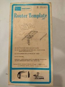 Craftsman Router Template - Alphabet & Numbers
