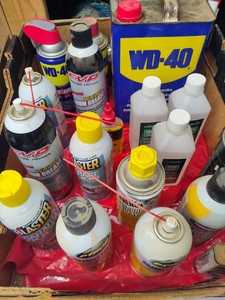 Assortment of Lubricants & Alcohol Bottles